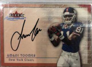 Amani Toomer Football Cards 2000 Fleer Autographics