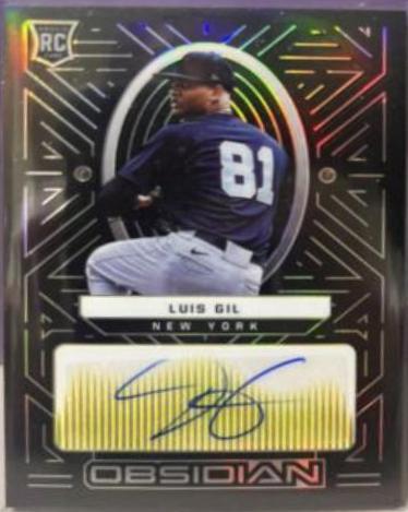 Luis Gil #OA-LG 2022 Panini Chronicles Baseball Obsidian Autographs