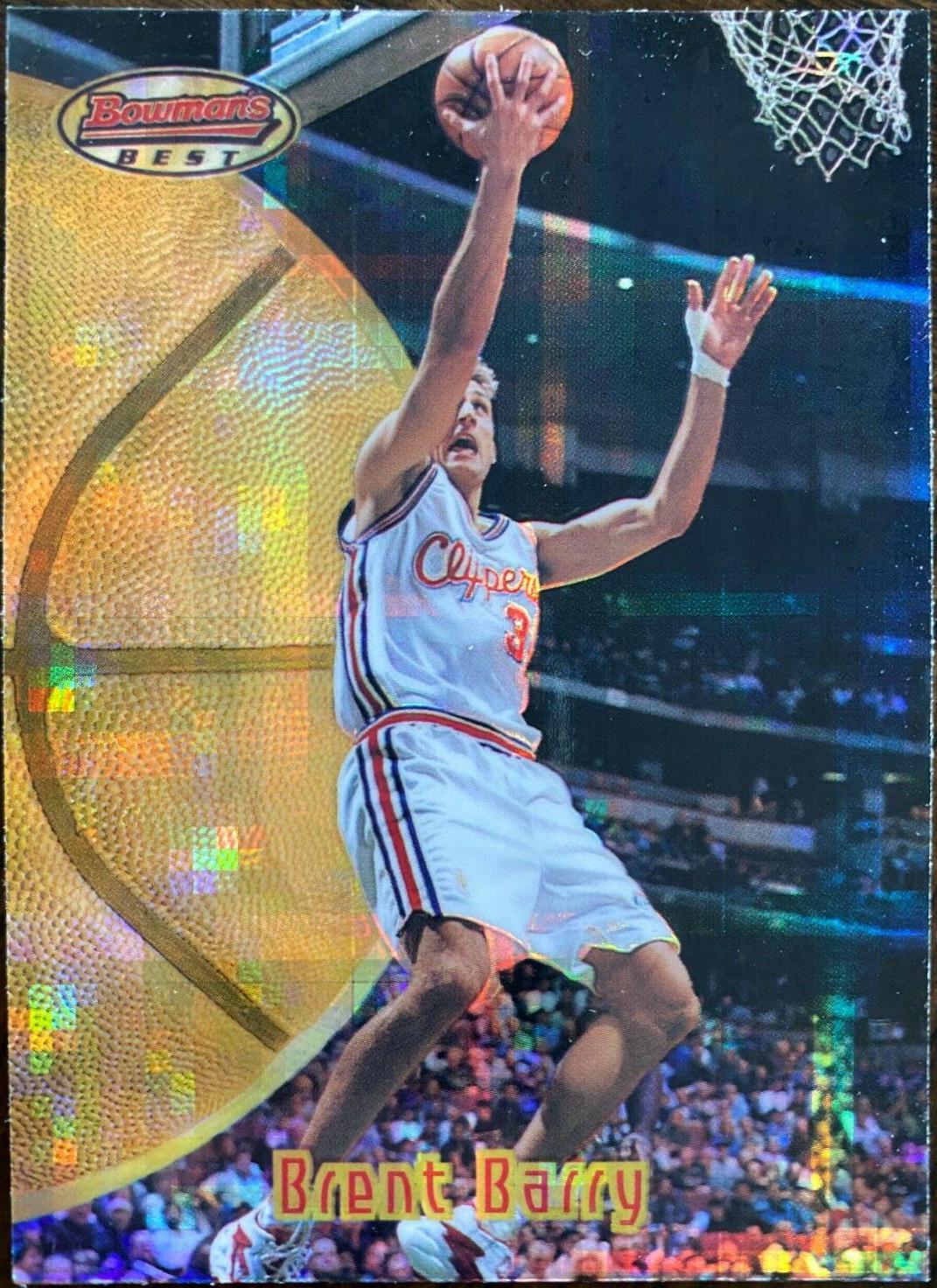 Brent Barry Refractor #4 Basketball Cards 1997 Bowman's Best