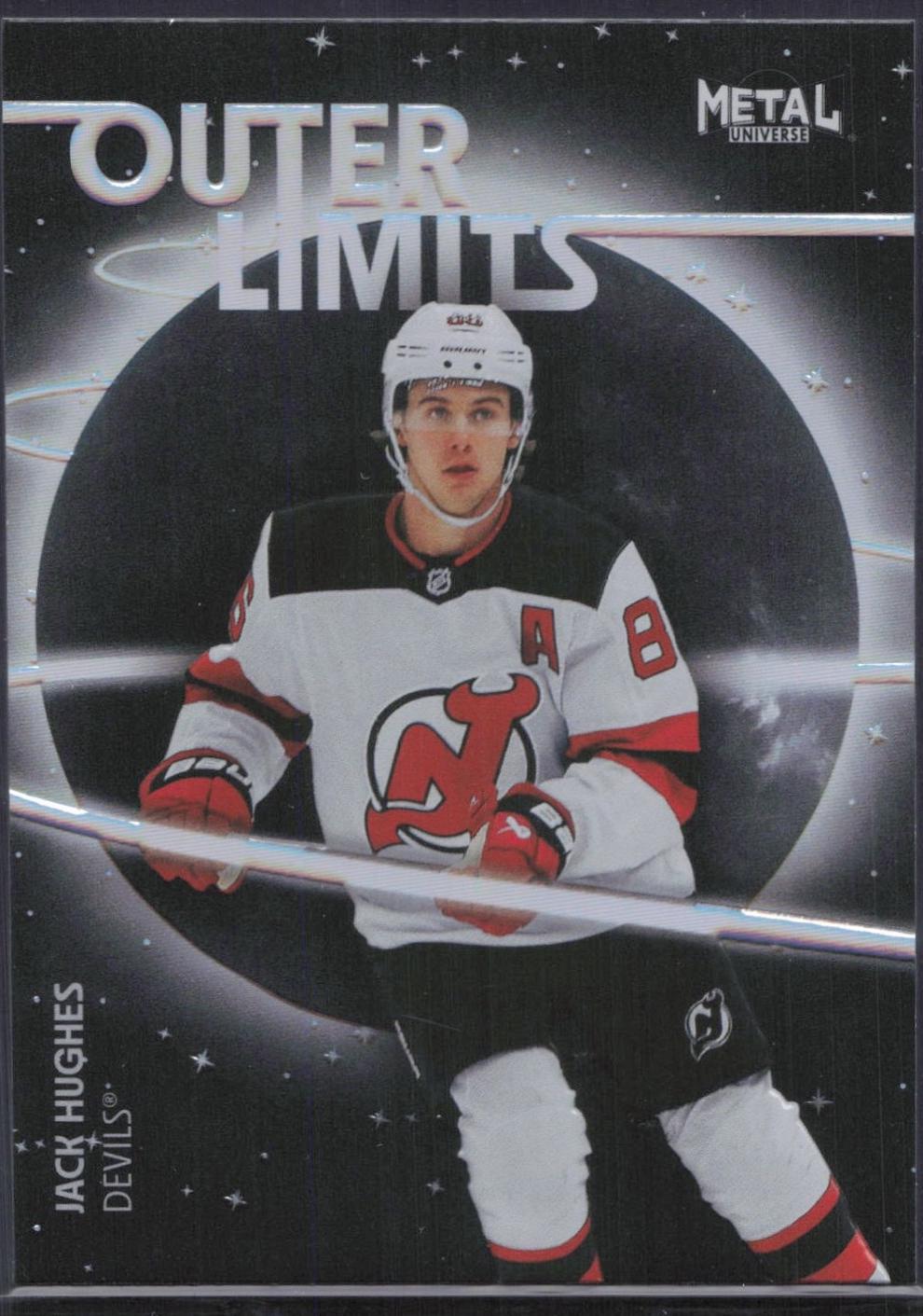 Jack Hughes #OL-10 2025-26 SkyBox Metal Universe Hockey Outer Limits