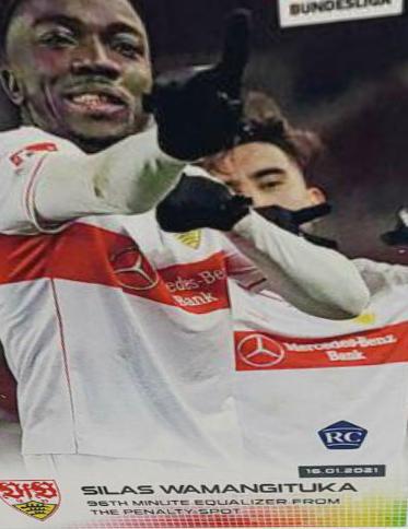 Silas Wamangituka #91 Soccer Cards 2020 Topps Now Bundesliga