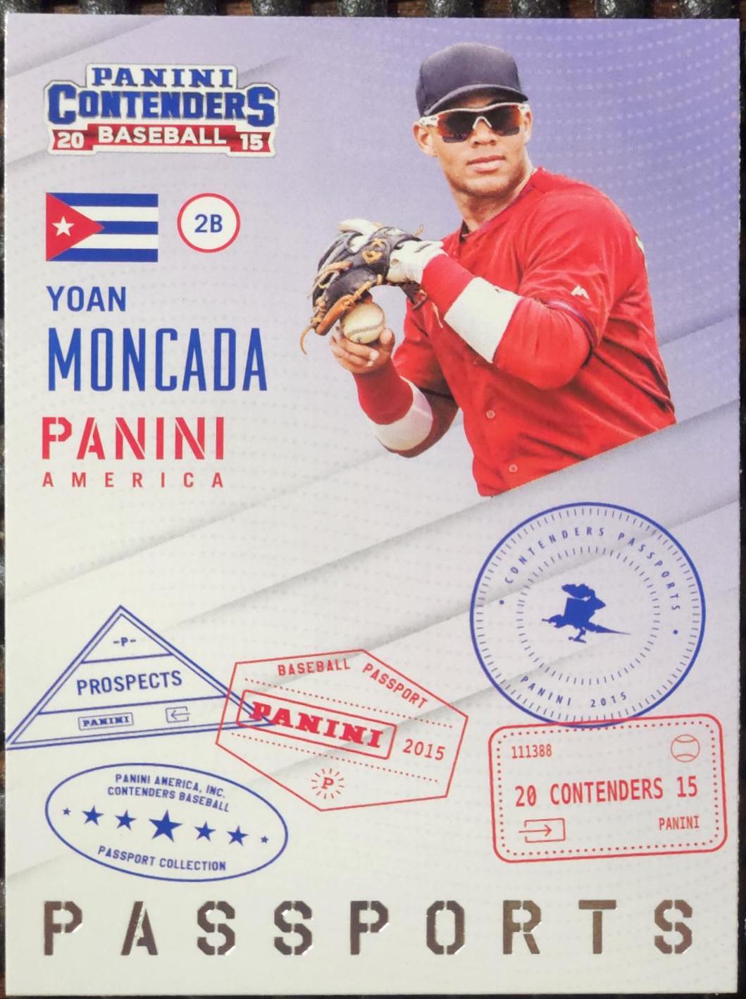 Yoan Moncada #1 Baseball Cards 2015 Panini Contenders Passports