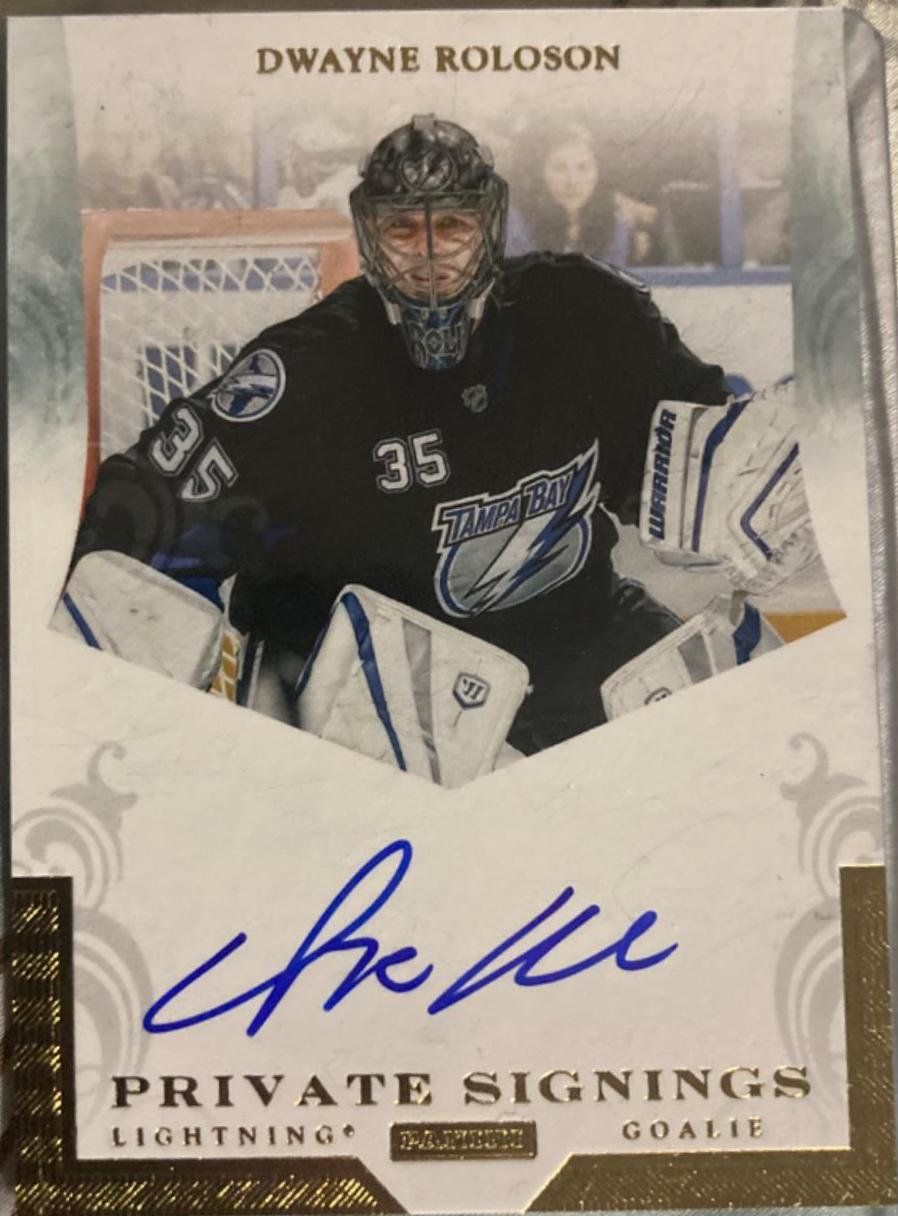 Dwayne Roloson #R0L Hockey Cards 2011 Panini Private Signings