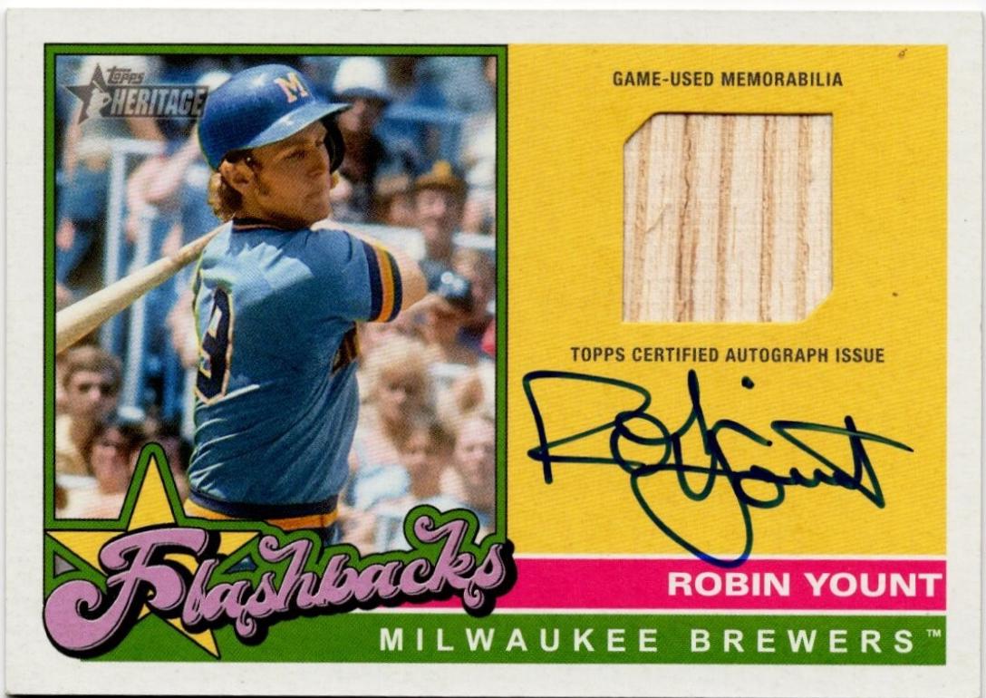 Robin Yount #FAR-RY Baseball Cards 2025 Topps Heritage Flashbacks Autographed Relic