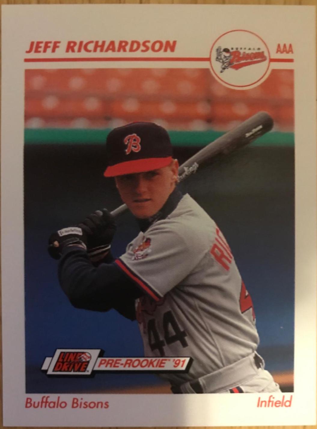 Jeff Richardson #43 Baseball Cards 1991 Impel Line Drive