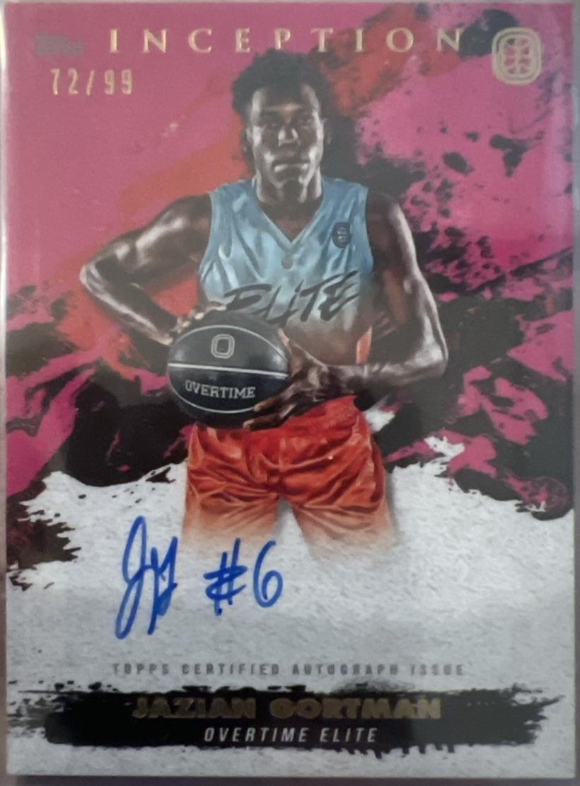Jazian Gortman #IA-JG2 2021 Topps Inception Overtime Elite Autograph Basketball