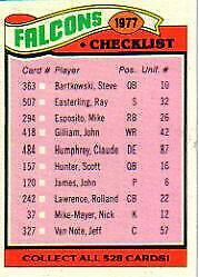 Falcons Checklist
