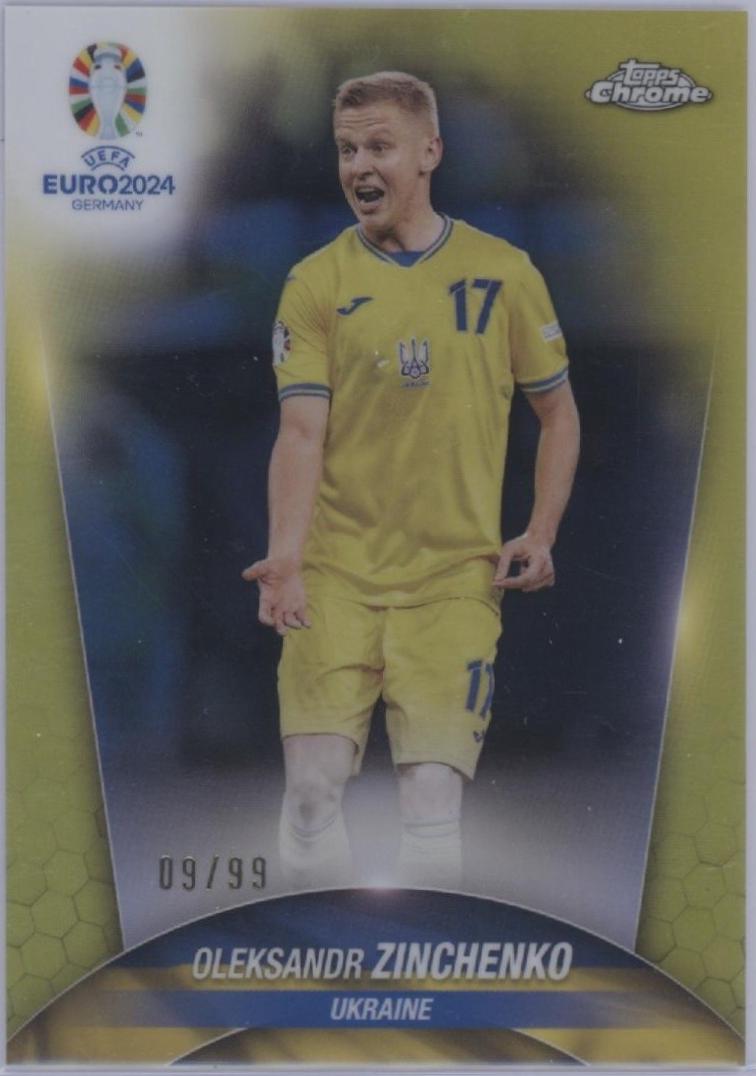 Oleksandr Zinchenko #98 2024 Topps Chrome UEFA Euro