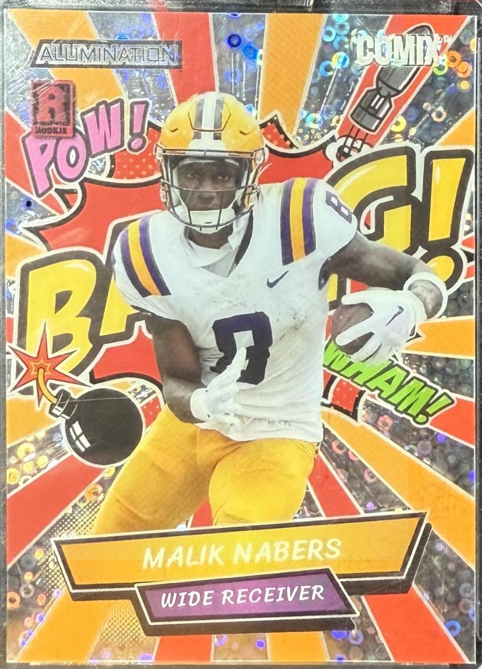 Malik Nabers #AC-MN 2023 Wild Card Alumination Comix Football