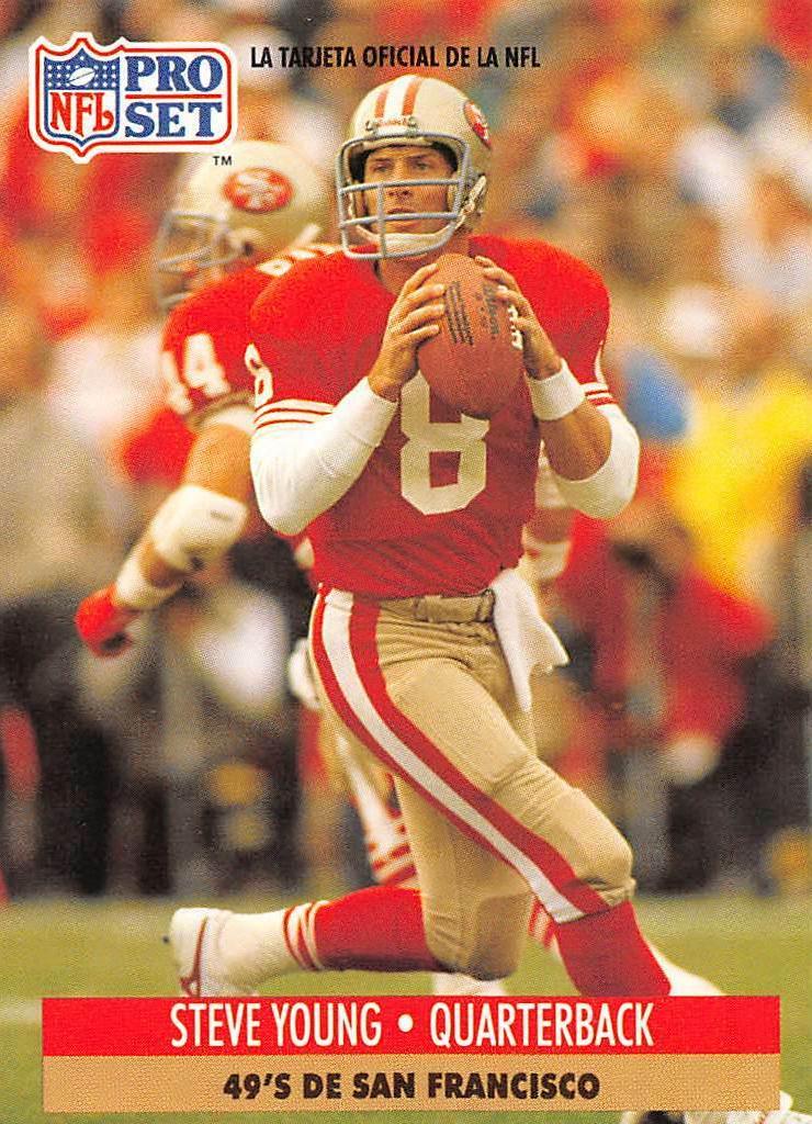 Steve Young #225 Football Cards 1991 Pro Set Spanish