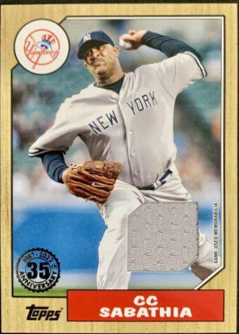 CC Sabathia #87R-CS Baseball Cards 2022 Topps 1987 Relics