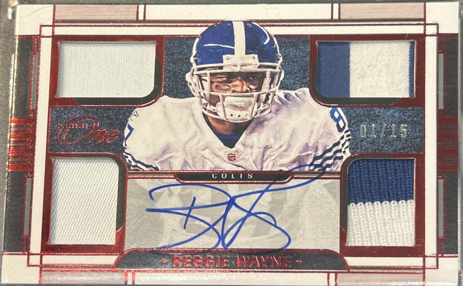 Reggie Wayne [Red Quad Patch Autograph] #66