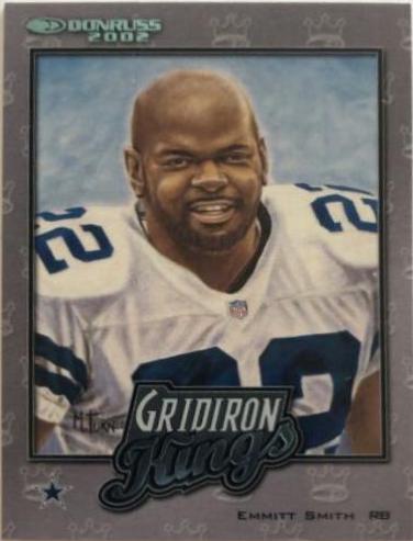 Emmitt Smith #GK-1 Football Cards 2002 Panini Donruss Gridiron Kings