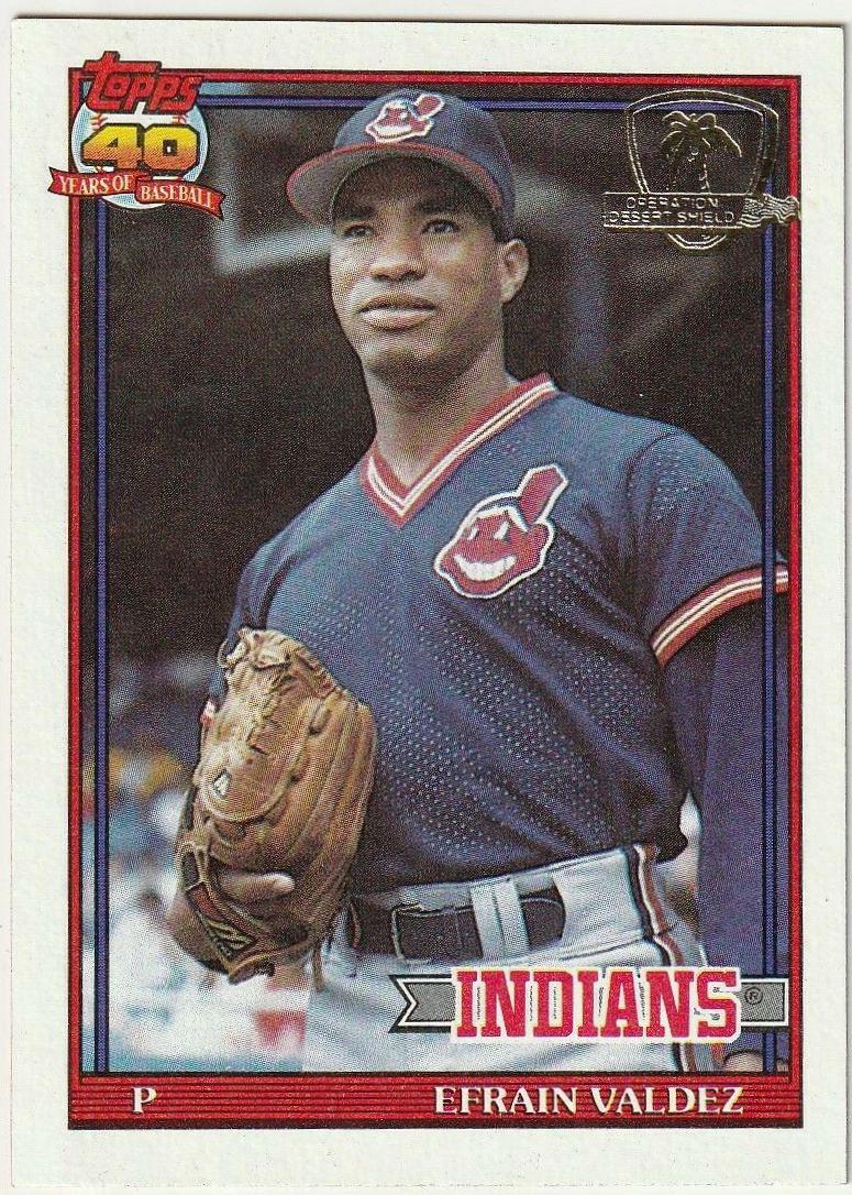 Efrain Valdez #692 Baseball Cards 1991 Topps Desert Shield