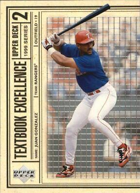 Juan Gonzalez #T28 Baseball Cards 1999 Upper Deck Textbook Excellence