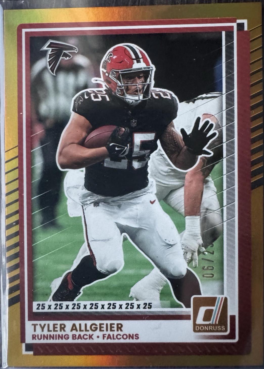 Tyler Allgeier [Jersey Number] #41 Prices | 2025 Panini Donruss ...
