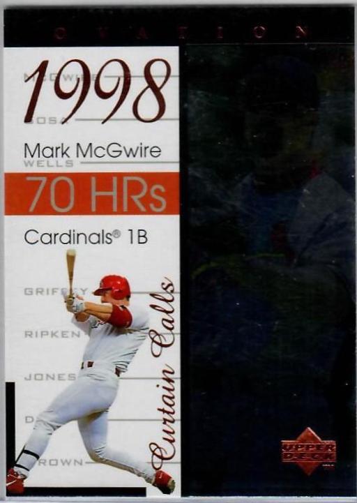 Mark McGwire #R1 Baseball Cards 1999 Upper Deck Ovation Curtain Calls