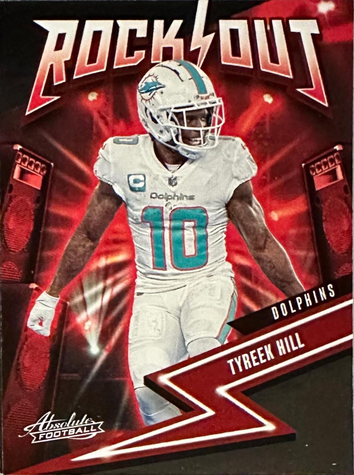 Tyreek Hill #19 Football Cards 2023 Panini Absolute Rock Out