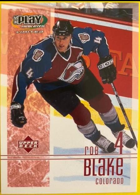 Rob Blake #27 Hockey Cards 2001 Upper Deck Playmaker