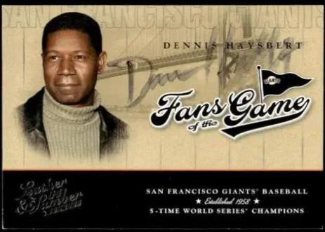 Dennis Haysbert #FG-2 Baseball Cards 2004 Donruss Leather & Lumber Fans of the Game