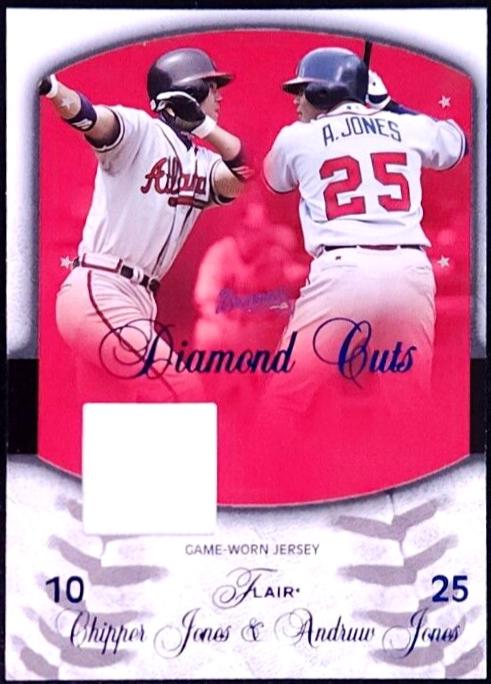 Chipper Jones / Andruw Jones #DC-CJ Baseball Cards 2005 Flair Diamond Cuts Jersey