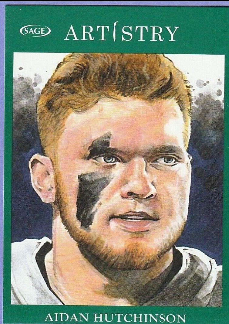 Aidan Hutchinson #91 2022 Sage Artistry Football