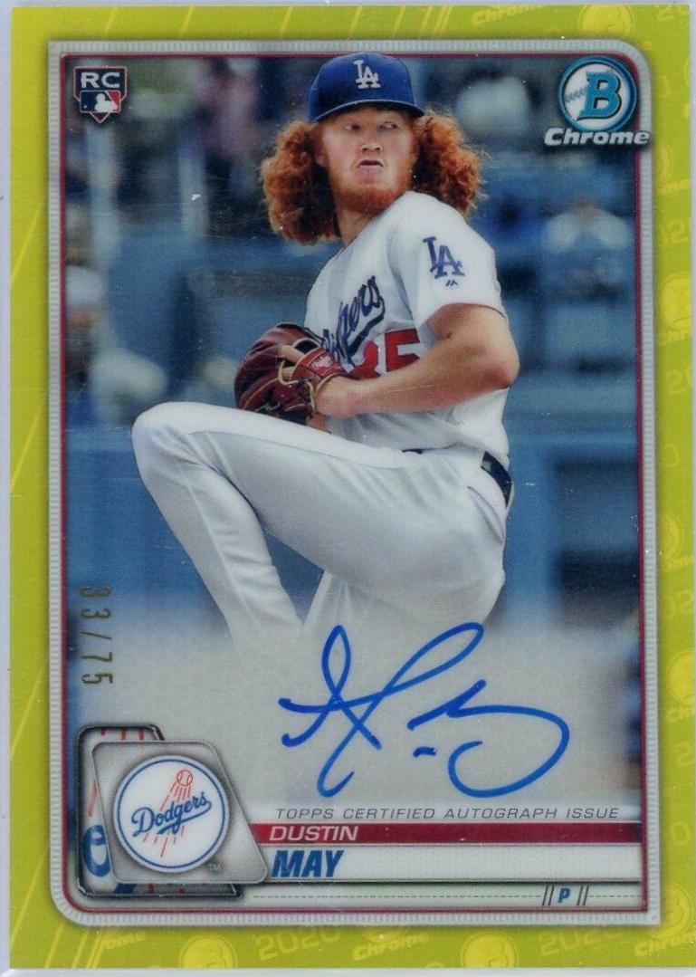 Dustin May [Yellow Refractor] #CRA-DM