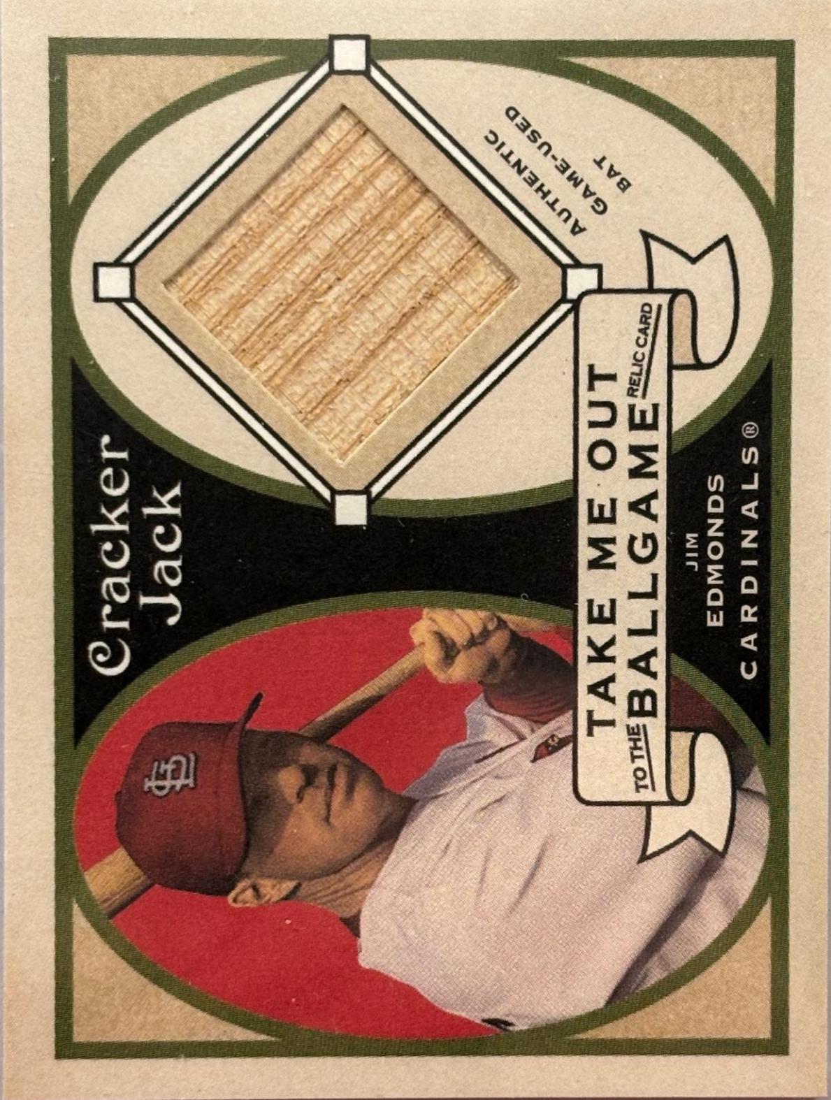 Jim Edmonds #TO-JE1 Baseball Cards 2005 Topps Cracker Jack Take Me Out to the Ballgame Game Relic
