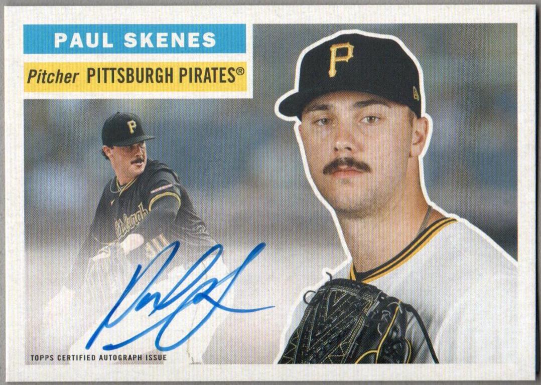 Paul Skenes #H25A-PS Baseball Cards 2025 Topps Heritage 25th Anniversary Autograph