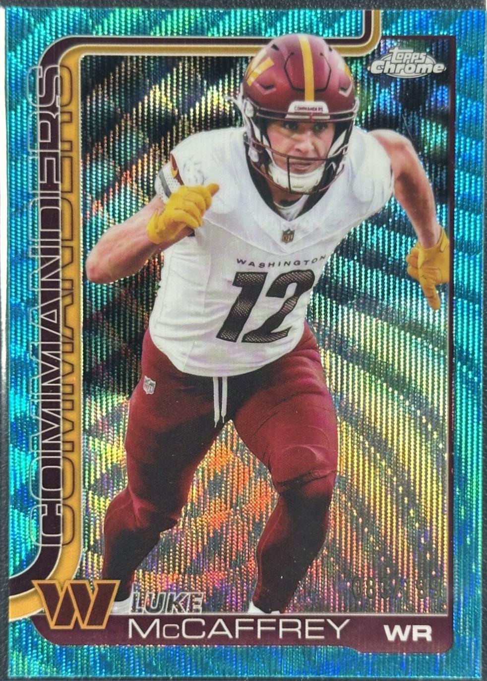 Luke McCaffrey [Aqua Wave Refractor] #298