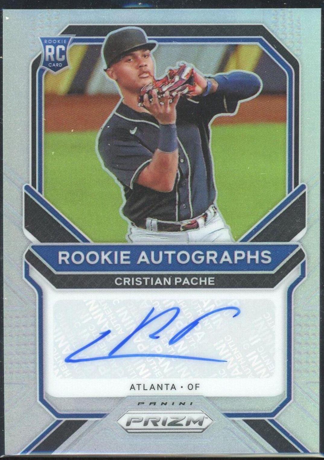 Cristian Pache #RA-CP Baseball Cards 2021 Panini Prizm Rookie Autographs