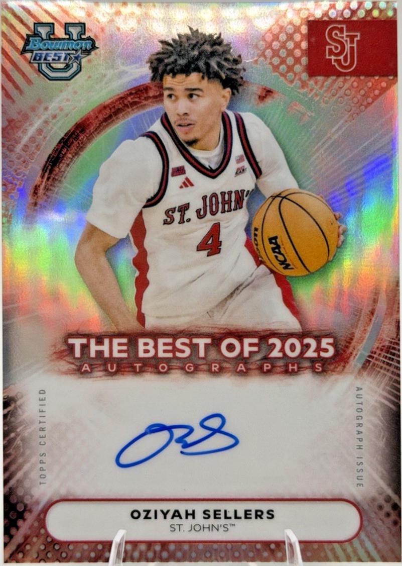 Oziyah Sellers #BA-OS 2025-26 Bowman University Best Basketball The Best of 2025 Autographs