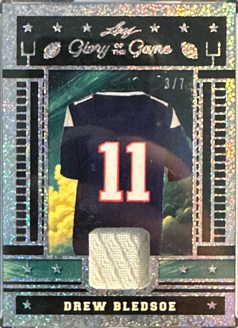 Drew Bledsoe #GU-16 2025 Leaf Glory Of The Game Used Football