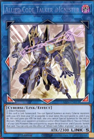 Allied Code Talker Ignister ALIN-EN051 YuGiOh Alliance Insight