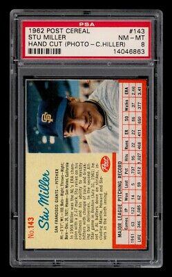 Stu Miller #143 1962 Post Cereal Baseball