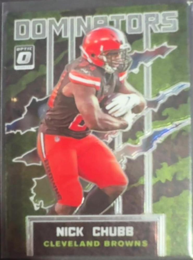 Nick Chubb #DM-NC Football Cards 2020 Panini Donruss Optic Dominators