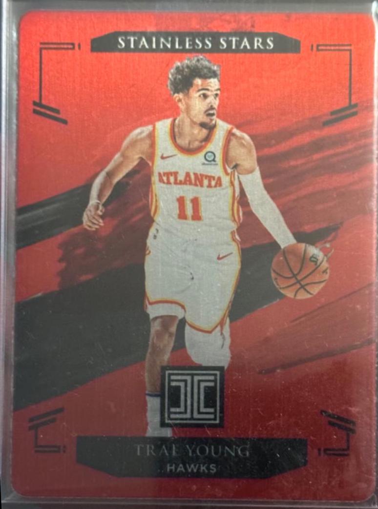 Trae Young #15 Basketball Cards 2020 Panini Impeccable Stainless Stars