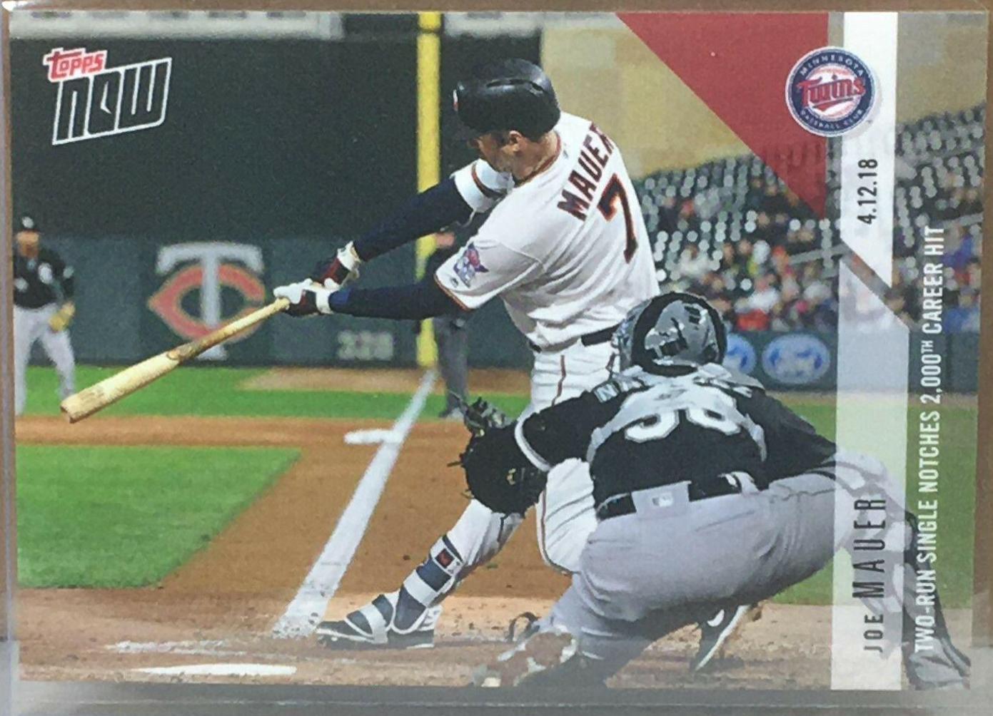 Joe Mauer #71 Baseball Cards 2018 Topps Now
