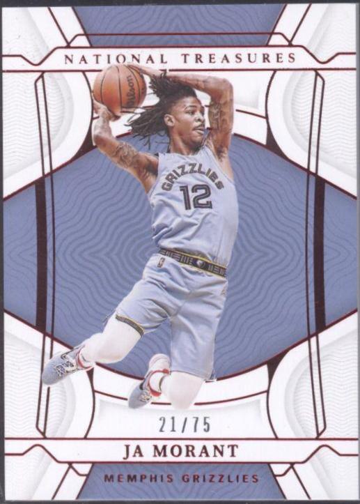 Ja Morant #65 Basketball Cards 2021 Panini National Treasures