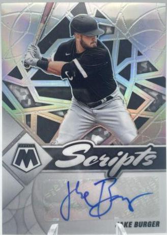 Jake Burger #SC-JB 2022 Panini Mosaic Scripts Autographs Baseball