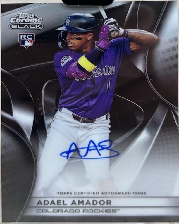 Adael Amador #CBA-AA Baseball Cards 2025 Topps Chrome Black Autograph