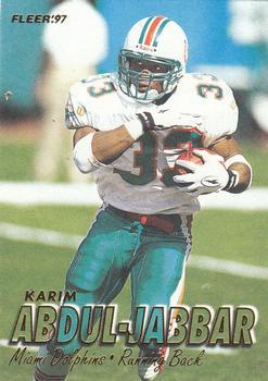 Karim Abdul-Jabbar #75 Football Cards 1997 Fleer