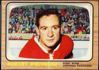 Bobby Rousseau #7 Hockey Cards 1966 Topps USA Test