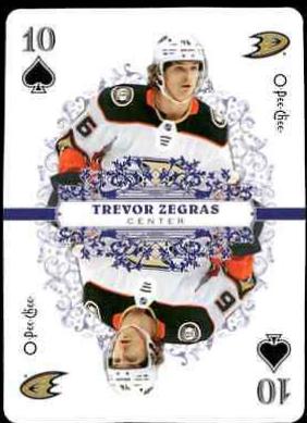 Trevor Zegras #10 Hockey Cards 2022 O Pee Chee Playing Cards