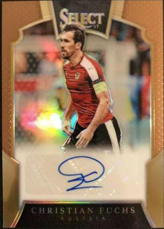 Christian Fuchs #S-CF 2016 Panini Select Signatures Soccer
