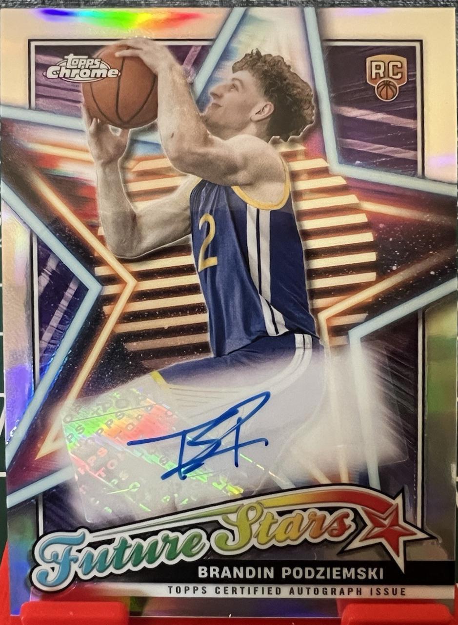 Brandin Podziemski #FSA-BP Basketball Cards 2023 Topps Chrome Future Stars Autograph
