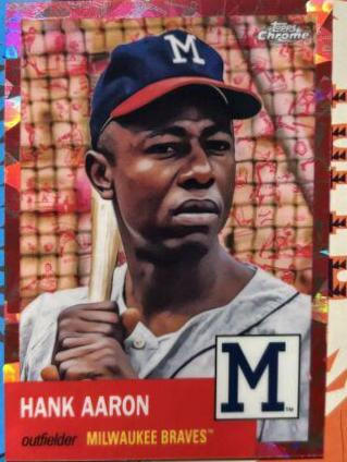 Hank Aaron [Fuchsia Atomic Refractor] #44