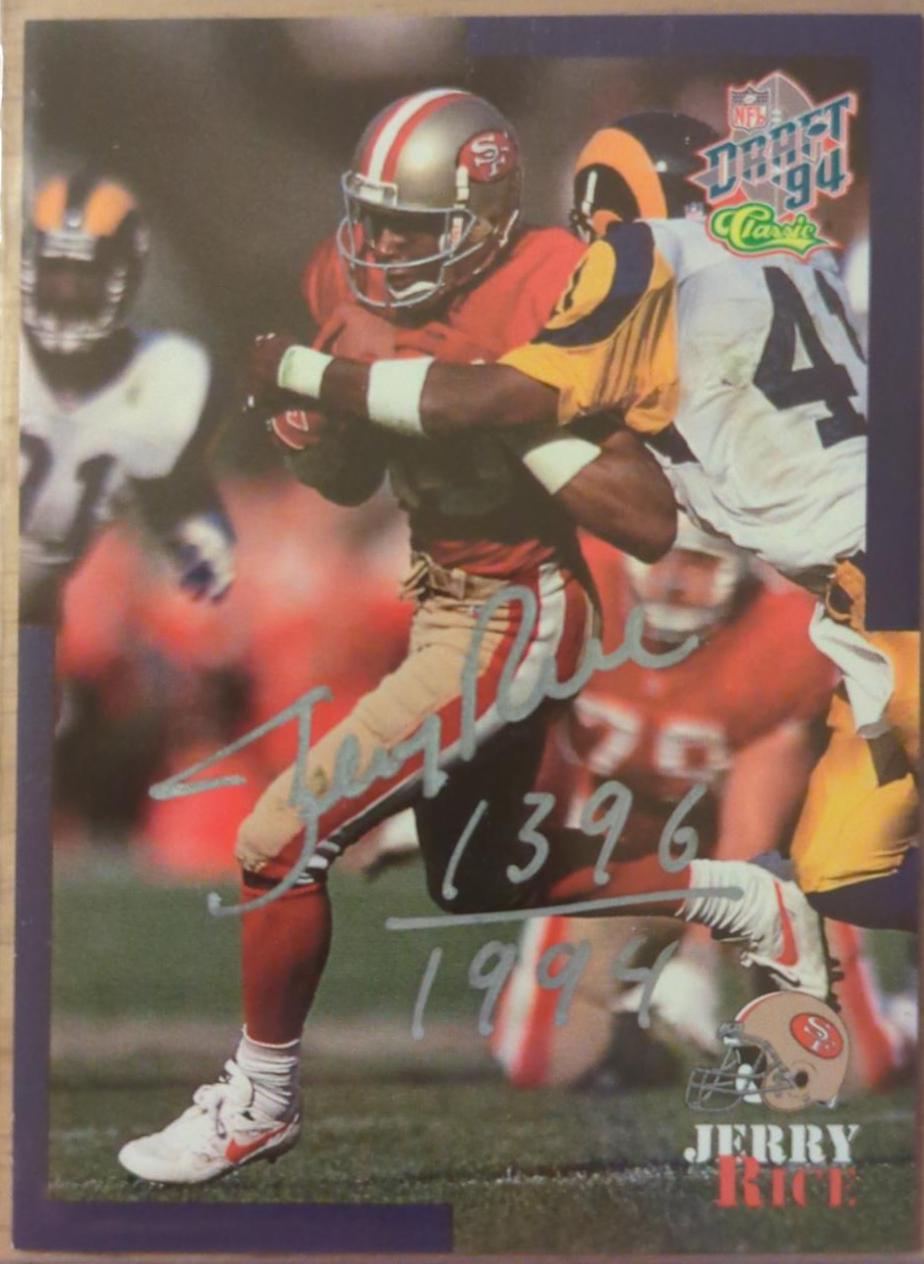 Jerry Rice Football Cards 1994 Classic Autographs