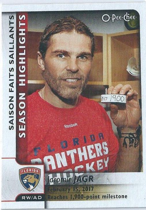 Jaromir Jagr #553 2017 O Pee Chee Hockey