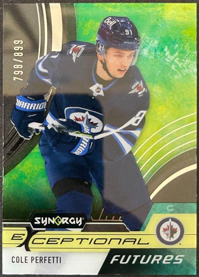 Cole Perfetti #EF-CP Hockey Cards 2021 Upper Deck Synergy Exceptional Futures